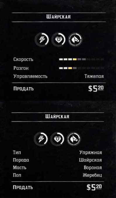 Red Dead Redemption 2 лошадь - Шайрская