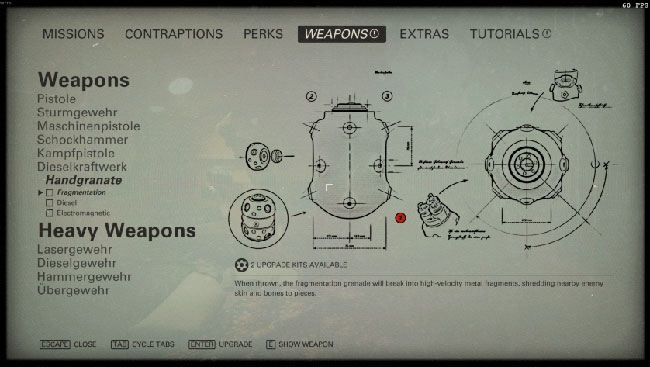 Wolfenstein II гранаты