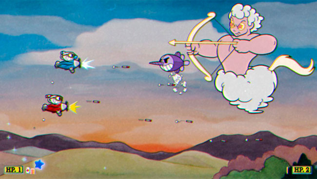 Cuphead полет в игре