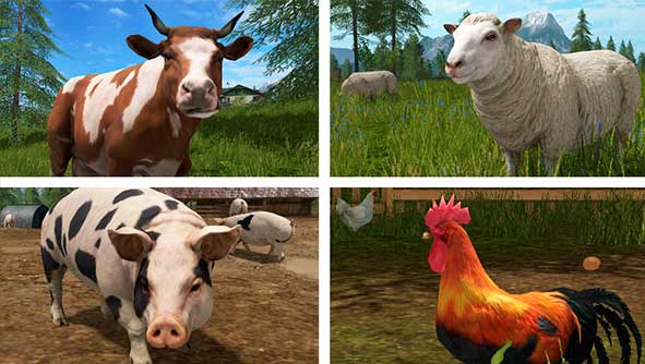 Farming Simulator Nintendo Switch Edition животные