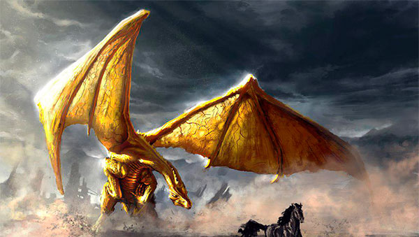 Witcher 3: Wild Hunt - золотой дракон