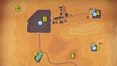 Карта локации &laquo;Роузвей&raquo; в игре The Outer Worlds